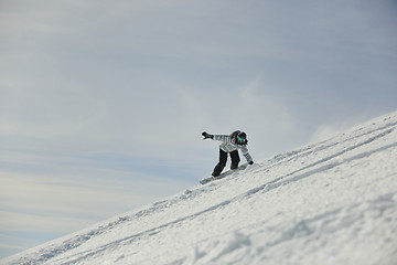 Image showing snowboard woman