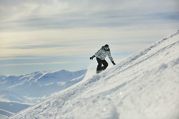 Image showing snowboard woman