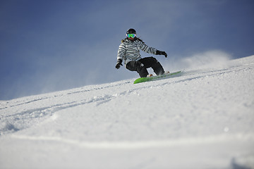 Image showing snowboard woman