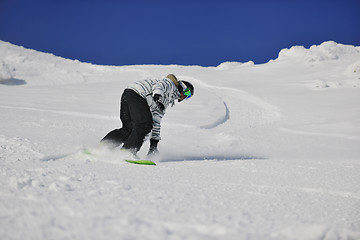 Image showing snowboard woman