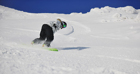 Image showing snowboard woman