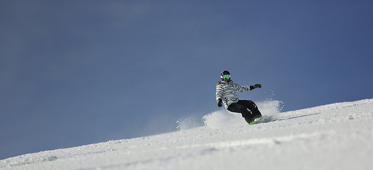 Image showing snowboard woman