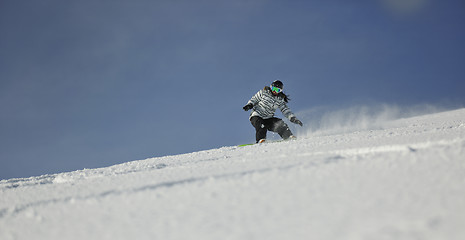 Image showing snowboard woman