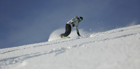 Image showing snowboard woman