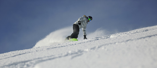 Image showing snowboard woman