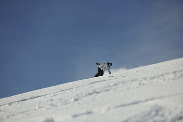 Image showing snowboard woman