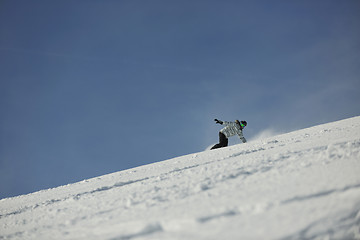 Image showing snowboard woman