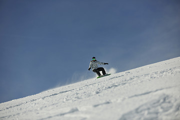 Image showing snowboard woman