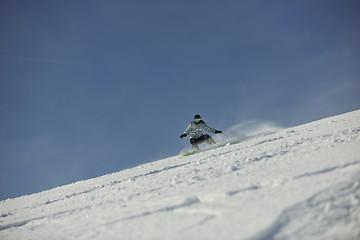 Image showing snowboard woman