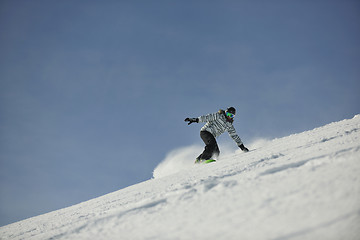 Image showing snowboard woman