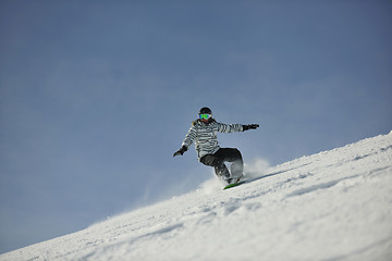 Image showing snowboard woman