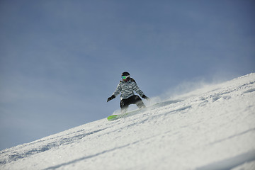 Image showing snowboard woman