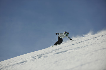 Image showing snowboard woman