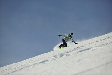 Image showing snowboard woman