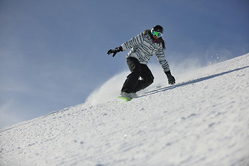 Image showing snowboard woman