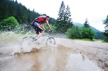 Image showing wet mount bike ride