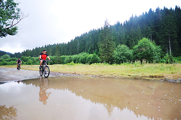 Image showing wet mount bike ride