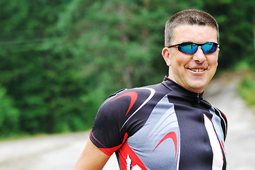 Image showing mountain biker portrait