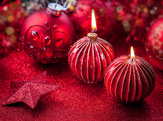 Image showing Christmas candles