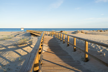 Image showing Walkway through dunes