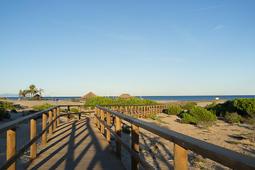 Image showing Walkway through dunes