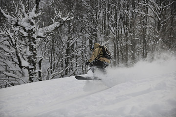 Image showing freestyle snowboarder