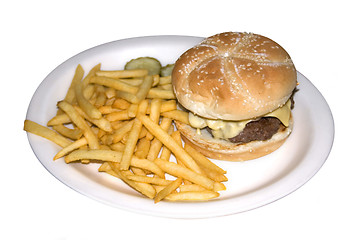Image showing Mushroom and Swiss Burger
