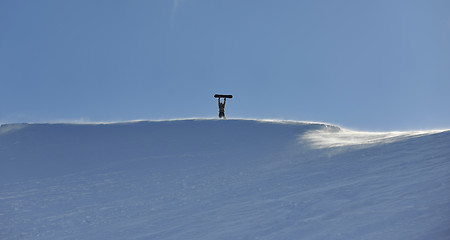 Image showing snowboarder portrait