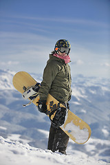 Image showing snowboarder portrait