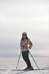 Image showing happy woman on sunny winter day