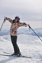 Image showing happy woman on sunny winter day