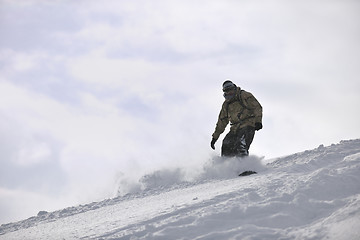 Image showing freestyle snowboarder