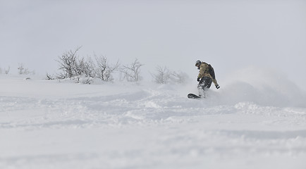 Image showing freestyle snowboarder