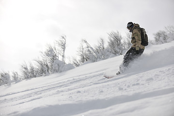 Image showing freestyle snowboarder