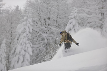 Image showing freestyle snowboarder