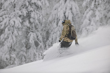 Image showing freestyle snowboarder