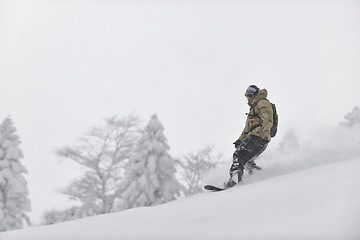 Image showing freestyle snowboarder