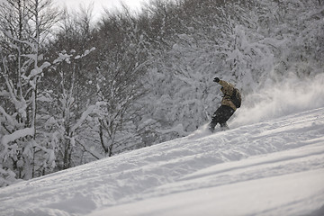 Image showing freestyle snowboarder