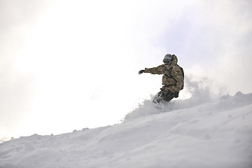 Image showing freestyle snowboarder