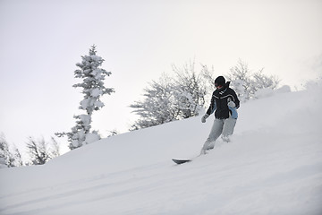 Image showing freestyle snowboarder