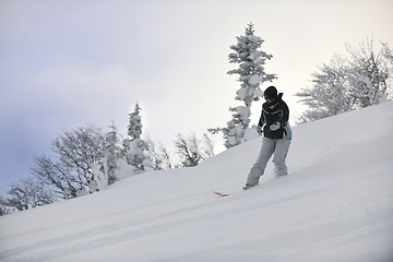 Image showing freestyle snowboarder