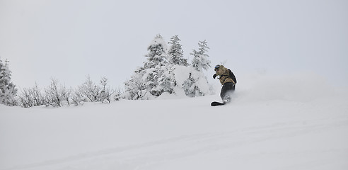Image showing freestyle snowboarder
