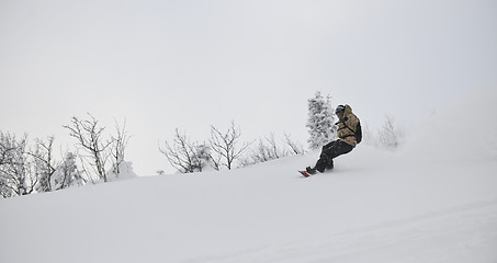 Image showing freestyle snowboarder