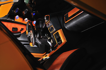 Image showing Classy car interior