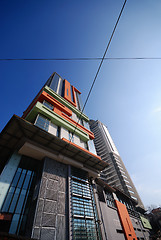 Image showing modern building at sunny day and clear blue sky