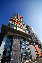 Image showing modern building at sunny day and clear blue sky