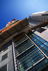 Image showing modern building at sunny day and clear blue sky