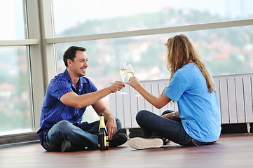 Image showing happy couple celebrate