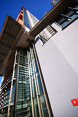 Image showing modern building at sunny day and clear blue sky