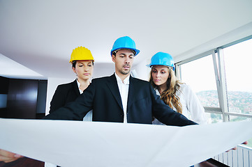 Image showing young architect team 